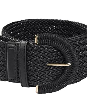 Allegra K Women's Wide Braided Waist Belt with Buckle