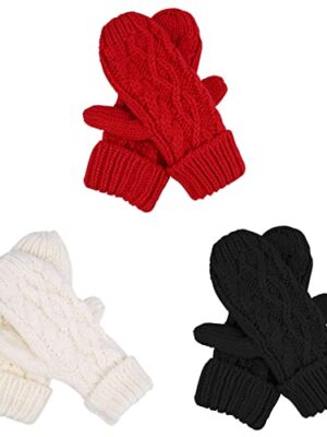 Women's Thermal Knit Mittens, Fleece Lined (1 Pair)