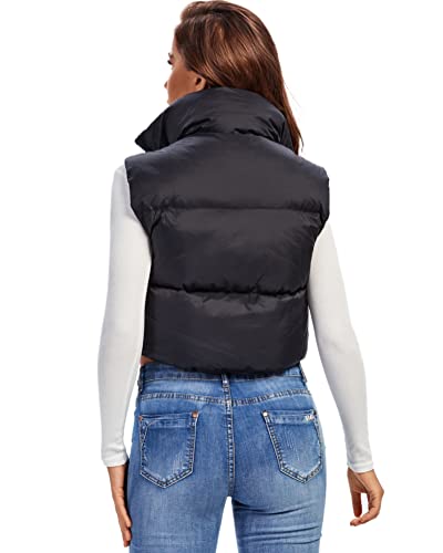 Fuinloth Women's Lightweight Padded Cropped Vest