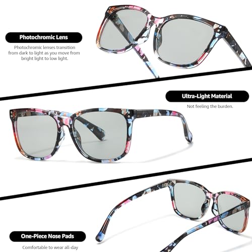 FIMILU Polarized Photochromic Sunglasses for Women