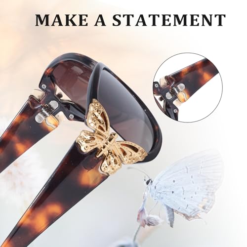 LVIOE Polarized Women's Butterfly Sunglasses UV Protection