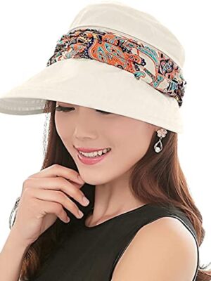 KXF Women Foldable Sun Hat with Neck Flap UPF 50+