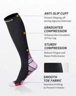 CAMBIVO Compression Socks 2 Pairs for Calf & Ankle Support