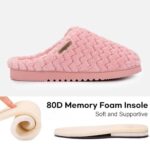 LongBay Women's Flannel Memory Foam Slippers