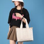 Canvas Women Tote Bag Large Capacity for Work Travel