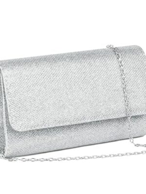 OSDUE Glitter Envelope Clutch with Detachable Chain Strap