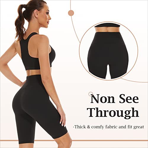 SIHOHAN Women's High Waisted Stretchy Cycling Shorts