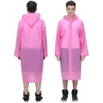 Cosowe 2 Pack Reusable Rain Ponchos with Hoods, Waterproof