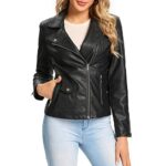 SPYM Women's Faux Leather Biker Jacket, Regular & Plus Size