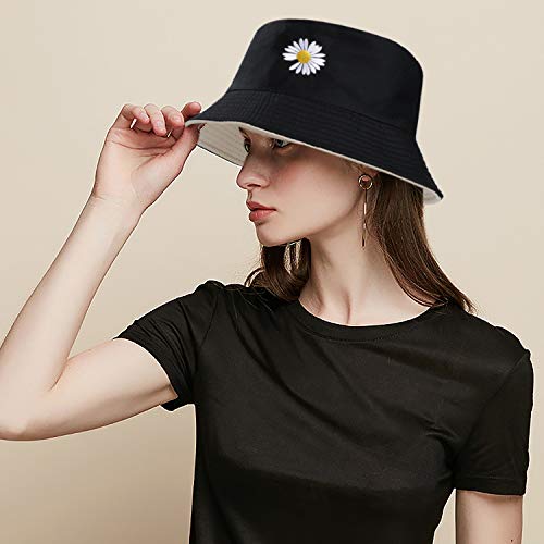 MaoXinTek Reversible Cotton Daisy Sun Hat 56-58cm