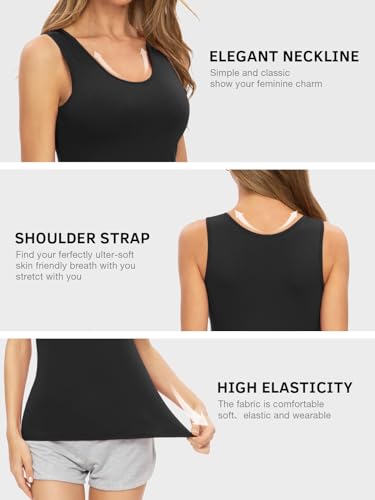 Knuffnee Women's Sleeveless Tank Tops 4-Pack