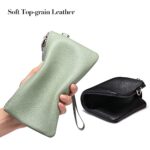 SENDEFN RFID Blocking Leather Wristlet Bag for Women