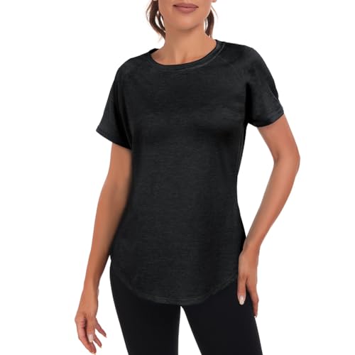 Jlowesun Women's Gym Quick Dry Short Sleeve Top