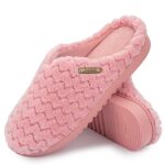 LongBay Women's Flannel Memory Foam Slippers
