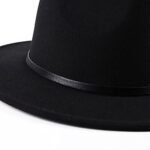 Unisex Adjustable Wide Brim Fedora Hat - Felt Panama Cap