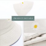 Daisy Embroidery Reversible Cotton Bucket Hat - Women