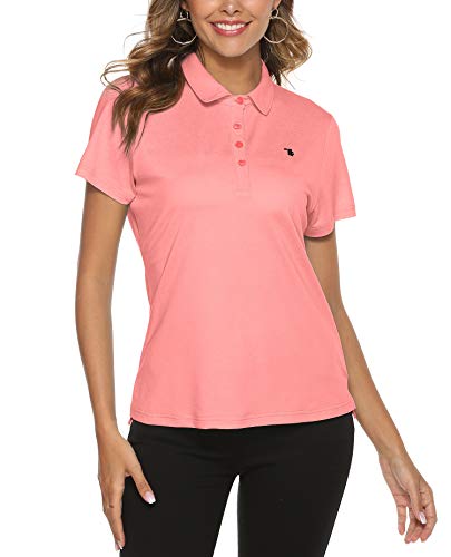 YSENTO Womens Short Sleeve Polo Sports Golf Shirt