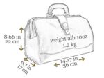 Vintage Style Small Dark Brown Leather Doctor Bag