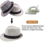 Geebuzz 5 Pack Short Brim Fedora Summer Beach Hats