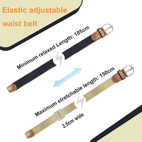 SWAUSWAUK Women's Elastic Belts, 2 pcs, 2.5 cm Wide