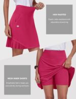 MoFiz Women's Pleated Tennis Skirt with Pockets