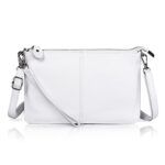 White Leather Crossbody Phone Purse & Clutch Wallet