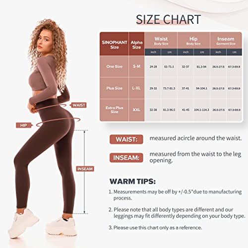 SINOPHANT High Waisted Buttery Soft Leggings, Plus Size