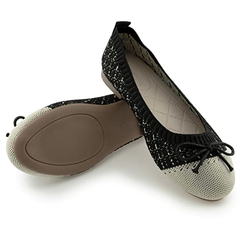 RVROVIC Women's Lightweight Knitted Slip-on Flats