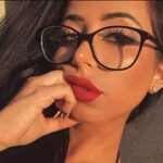 TECH-LINE-DIRECT Black Cat Eye Glasses Frames Women