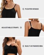 Charmo Women's Built-in Bra Flowy Tank Top S-3XL