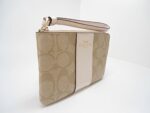 Coach Leather Corner Zip Wristlet
