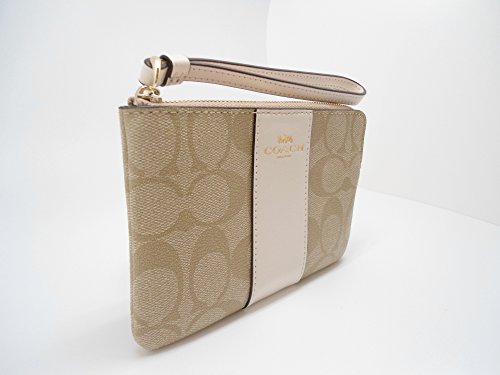 Coach Leather Corner Zip Wristlet