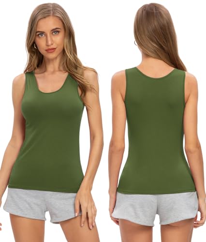 Knuffnee Women's Sleeveless Tank Tops 4-Pack