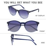DUCO Classic Round Polarized UV400 Vintage Sunglasses