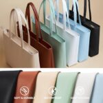 KALIDI Waterproof PU Tote Bag for Women, Large, Zipper