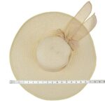 DRESHOW Womens Big Bowknot Foldable Straw Sun Hat UPF 50+