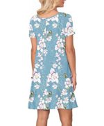 AUSELILY Women's Summer Casual T-Shirt Dress with Pockets