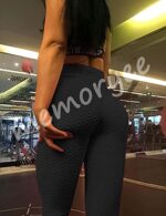 Memoryee Women's Honeycomb Waffle Ruched Butt Lift Leggings