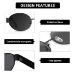 Jim Halo Polarized Oval Sunglasses UV400 Protection