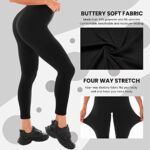 Leafigure Women's High Waist Black Gym Leggings