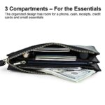 befen Leather Wristlet Bag with Tassel & Card Slots