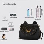 Luna Sailor Moon PU Leather Crossbody Bag - Black