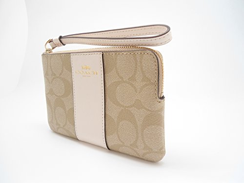 Coach Leather Corner Zip Wristlet