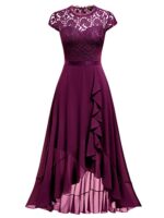 MIUSOL Women's Elegant Floral Lace Maxi Dress