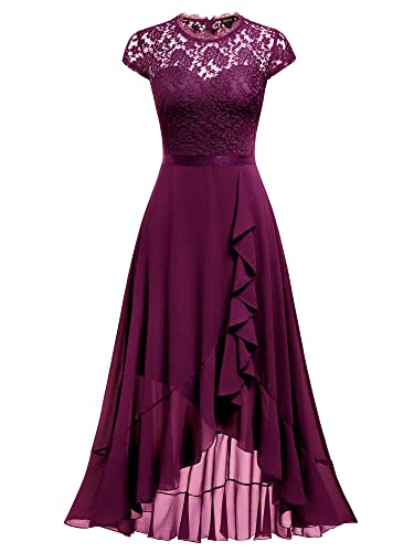 MIUSOL Women's Elegant Floral Lace Maxi Dress