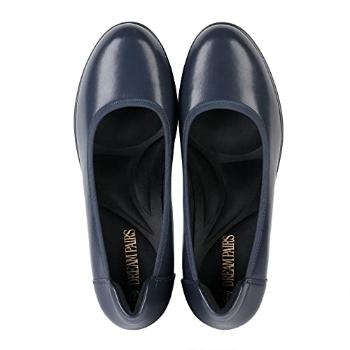 DREAM PAIRS Women's Chunky Low Block Heels Work Pumps