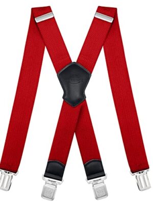 Dresime 40mm X-Shape Heavy Duty Adjustable Suspenders