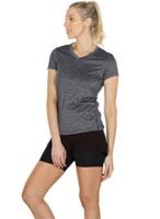 icyzone Women's Workout V-Neck Short-Sleeve Tops, 3 Pack