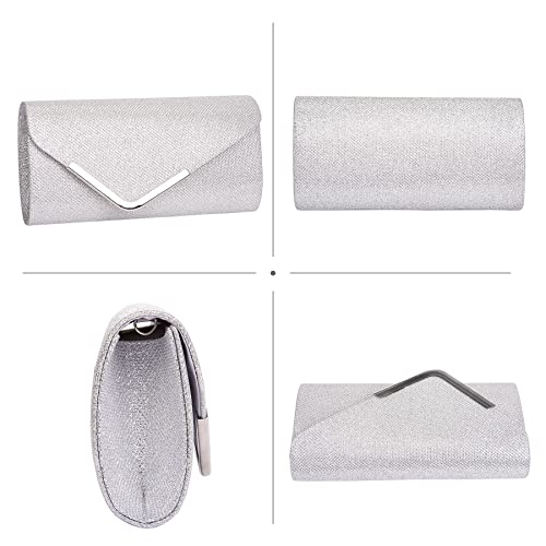 Larcenciel Women's Shiny Sequins Evening Clutch,