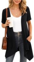 YGJIEGENG Women's Short Sleeve Summer Cardigan with Pocket